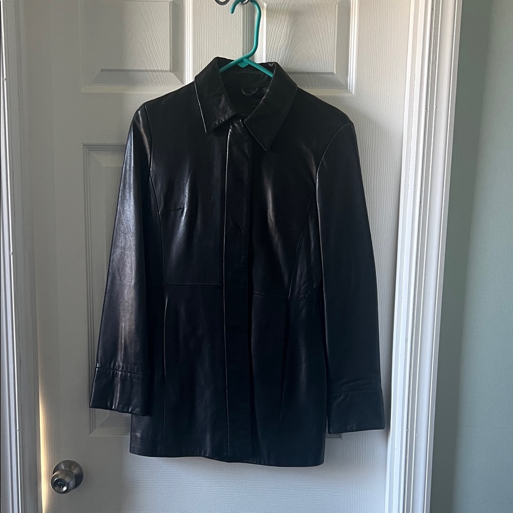 Banana Republic Soft Black Leather Jacket